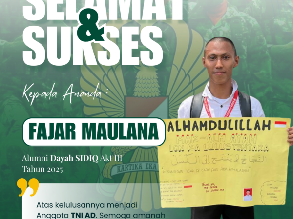 Alumni Dayah SIDIQ Leupung Lulus TNI AD, Kisah Inspiratif Santri Yatim Fajar Maulana Jadi Kebanggaan Daerah